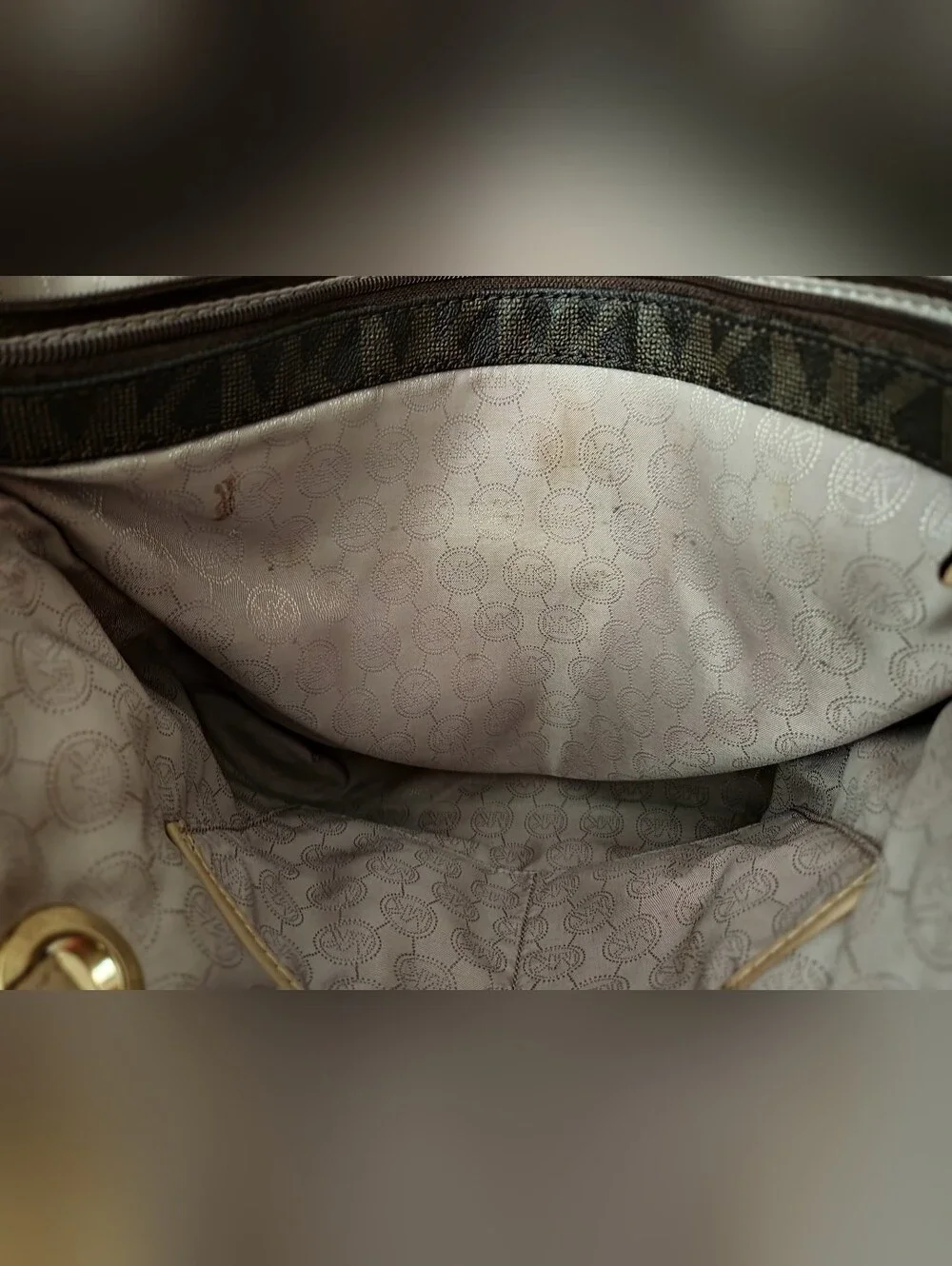 Michael Kors Jet Set Signature Logo East West Large Tote Shoulder Travel Bag